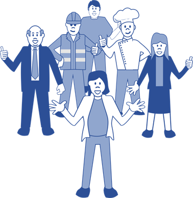 a group of happy employees a group of happy employees