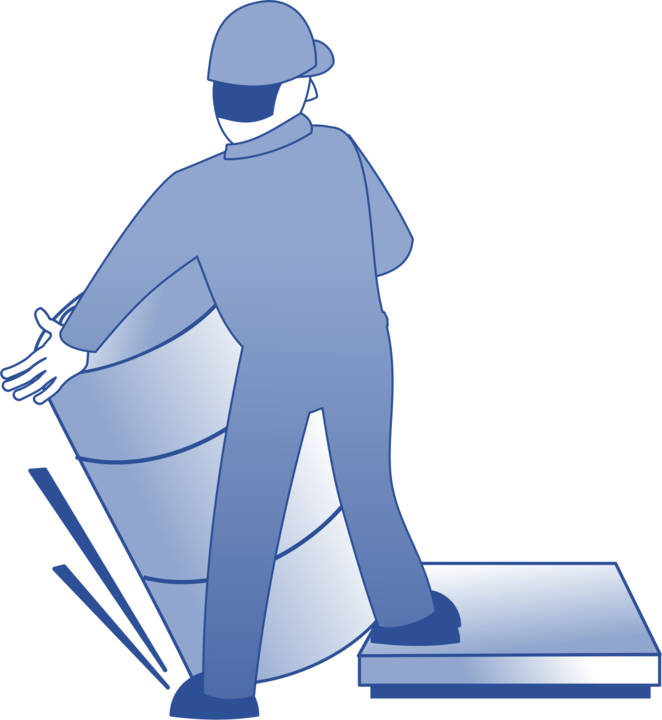 worker shifting a drum using manual handling techniques worker shifting a drum using manual handling techniques