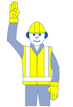 Banksman Stop Hand Signal