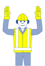 Banksman Hand SIgnals Danger / Emergency Stop