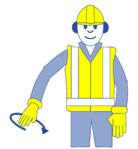 Banksman Hand Signals Lower