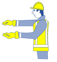 Banksman Hand Signal Vertical Distance