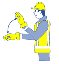 Banksman Hand Signals Move Backwards