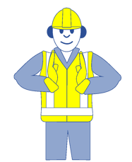 Banksman Hand Signals Horizontal Distance