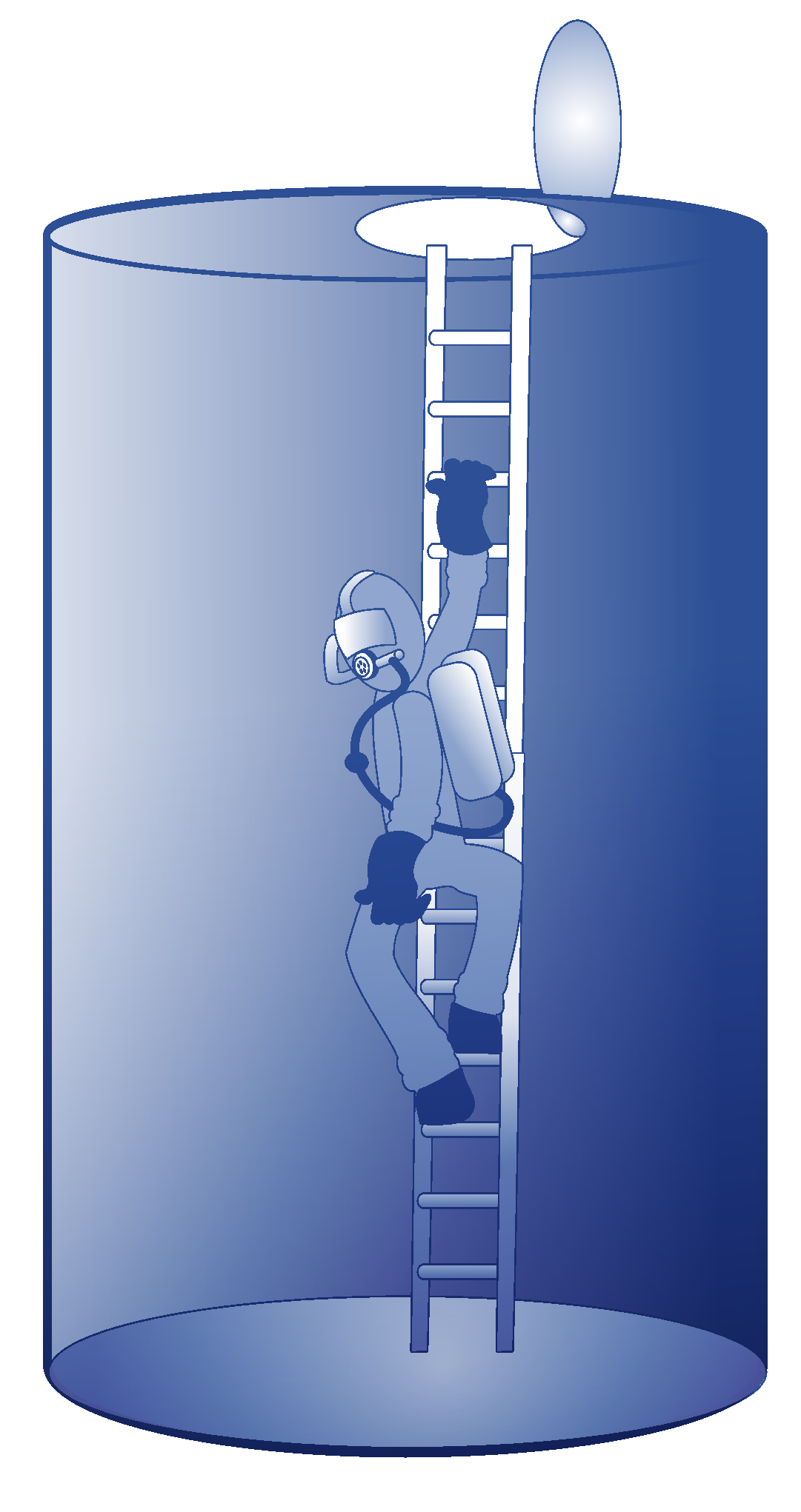 Worker in a confined space Worker in a confined space