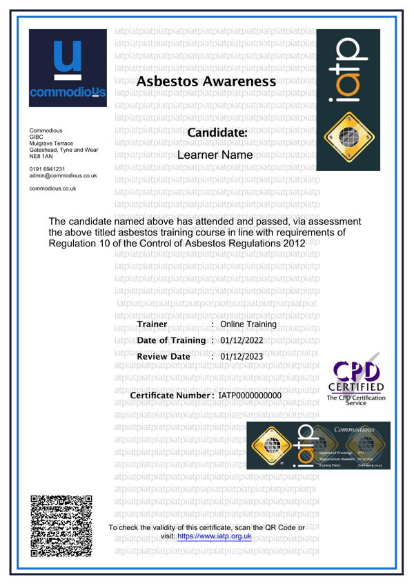 Asbestos Awareness Online Training Course IATP Certified Asbestos Awareness Online Training Course IATP Certified