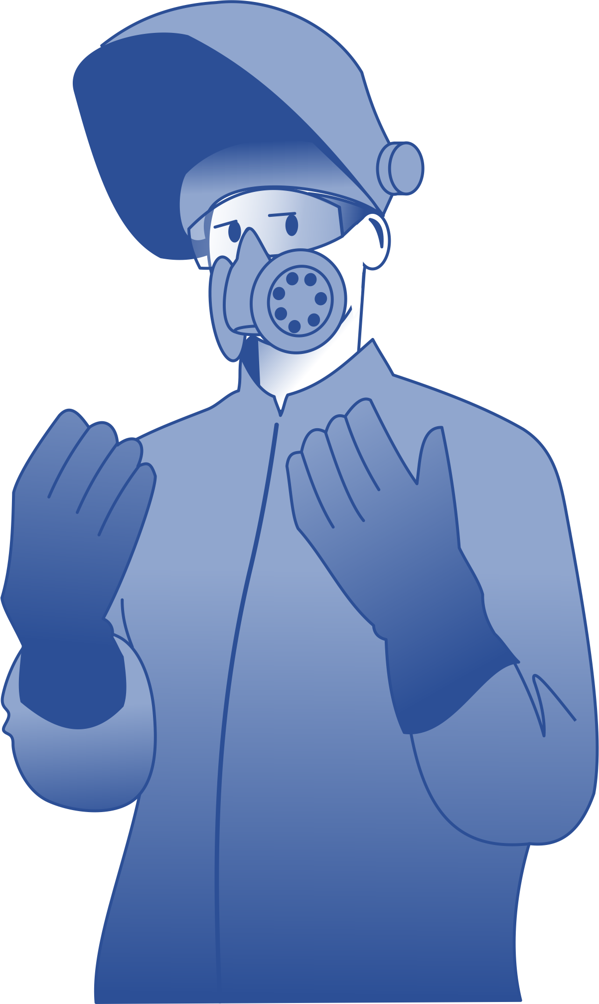 metal worker in full COSHH PPE metal worker in full COSHH PPE