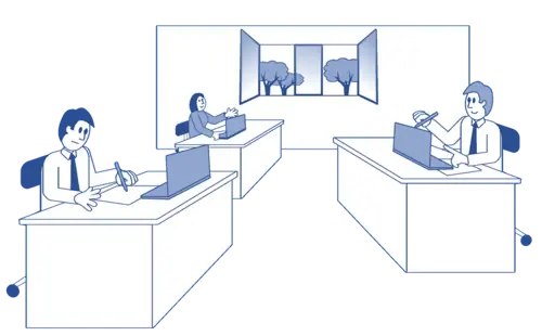 An office with a window open for ventilation An office with a window open for ventilation