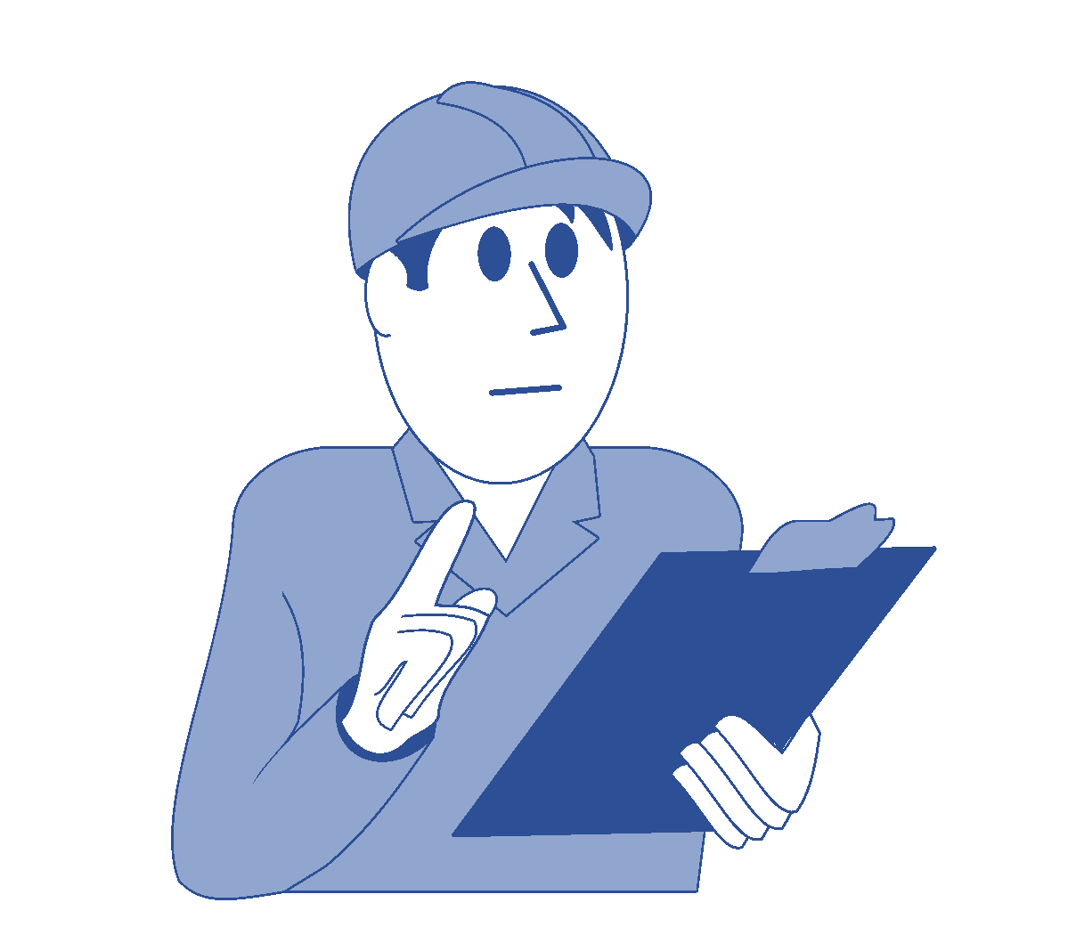 worker with a clipboard conducting a COSHH risk assessment worker with a clipboard conducting a COSHH risk assessment