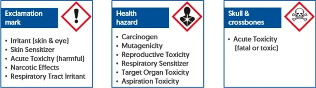 Health Hazard COSSH symbols Health Hazard COSSH symbols