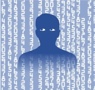 digital data with a face showing criminal intent digital data with a face showing criminal intent