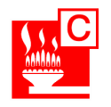 Class C Fire Symbol Class C Fire Symbol