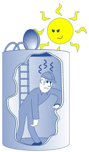 worker experiencing heat in a confined space worker experiencing heat in a confined space