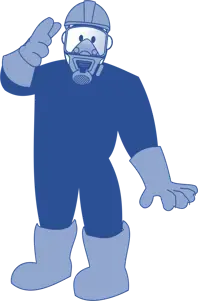 worker in COSHH PPE worker in COSHH PPE