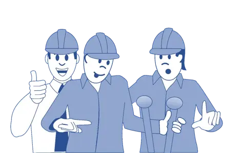 A group of workers A group of workers