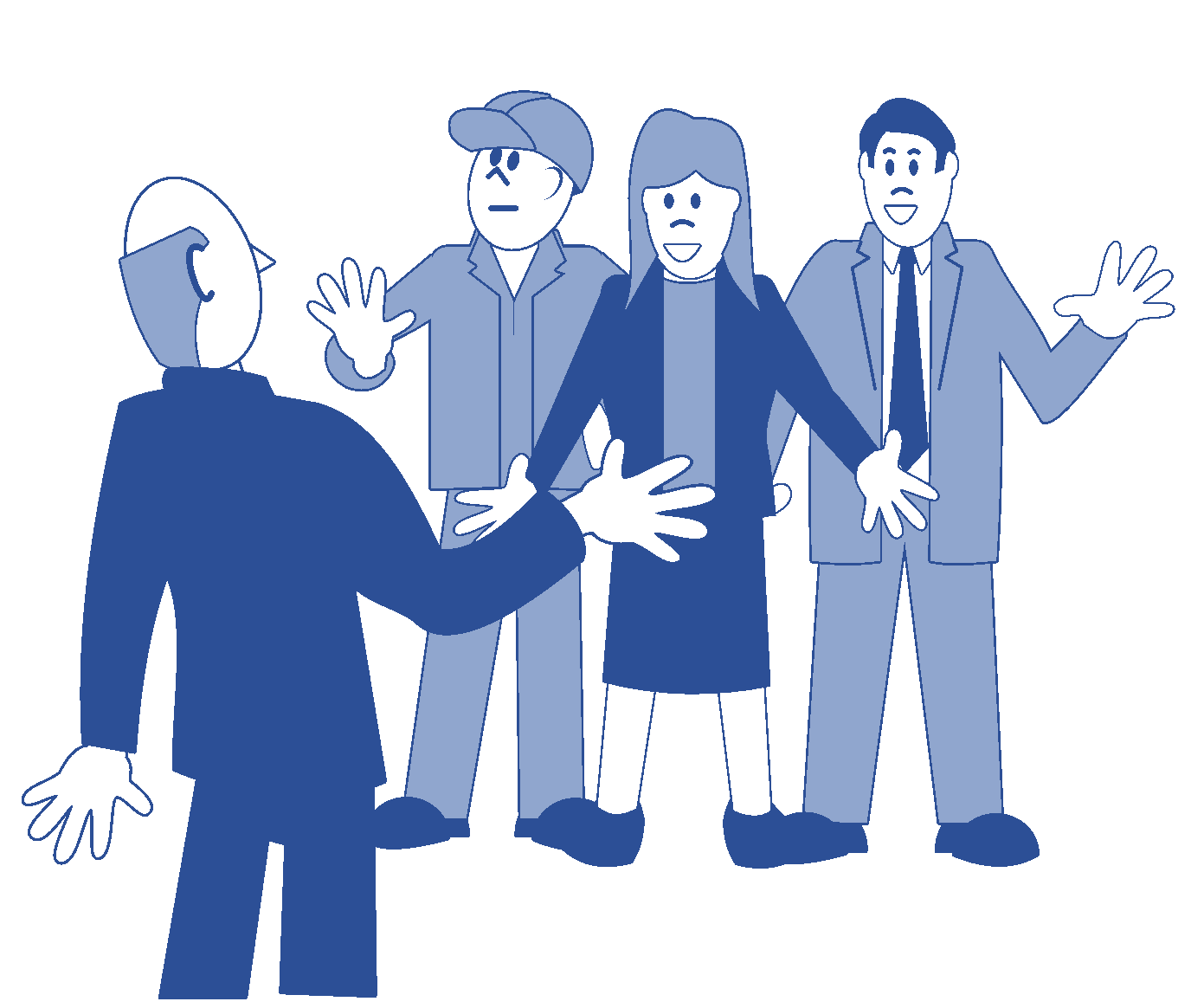 Management spending time with a happy workforce Management spending time with a happy workforce