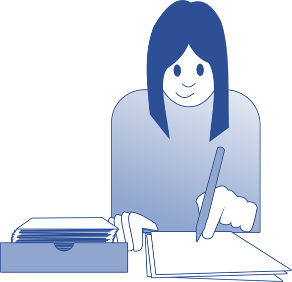 a happy office worker a happy office worker