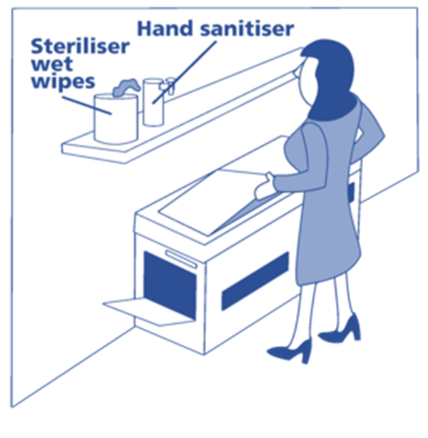 Photocopier sanitising